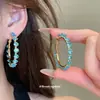 Nuevos aretes redondos de circonita súper brillantes con pasador de plata estilo coreano, diseño de nicho de lujo ligero, aretes de moda para el día a día para mujer