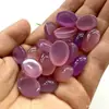 Suministro Directo de Fábrica Venta al por Mayor Polvo de Calcedonia Natural Ágata Base Plana Cara Ovalada Anillo Múltiples Especificaciones Accesorios para Cara de Anillo de Base Plana