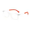 Gafas de teléfono móvil anti-luz azul para niños con montura TR transparente, gafas planas con protección contra luz azul para niños YKF8500