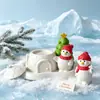 Chunqi Casa de Natal Pote de Armazenamento Copo para Vela Boneco de Neve de Natal Árvore de Natal Conjunto de Velas Ornamento Molde de Silicone