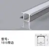 Luminária Linear LED de Sobrepor com Teto Pré-Embutido de Liga de Alumínio Cinza, Luminária Linear de Borda Cob, Perfil Embutido para Canal de Luz