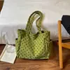 Bolsa Tote Versátil Estilo Coreano com Bolinhas para Mulheres, Grande Capacidade, Bolsa de Mão com Múltiplos Compartimentos, Para o Dia a Dia Casual, Bolsa de Ombro Única para Estudantes