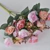 Flor Simulada Flor de Seda Accesorios para el Hogar Floral Boda Interior Rosa Capullo de Té Otoño Diamante Primavera Diamante Alto Artificial