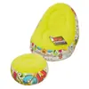 Nuevo Sofá Inflable de Graffiti con Terciopelo, Sofá Perezoso con Combinación de Pedal, Sofá Plegable Conveniente, Sillón Reclinable de Ocio, Punto