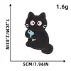 Patches de Bordado Computadorizado Patches de Desenho Animado Patches de Tecido Bordado Patches Termocolantes para Roupas Patches Adesivos Gato Gato Preto Diário Uso Diário