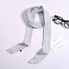 Bufanda de Seda Delgada con Lunares Negros al por Mayor Transfronteriza Estilo Coreano Elegante Bufanda Flotante Cinta para la Cabeza Accesorios para Camisas Atados