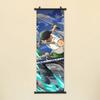 Animación Inkjet de Alta Definición One Piece Luffy Pelo Rojo Pintura de Pergamino Colgante Lienzo Pintura Decorativa Póster Exposición de Cómics Pintura Colgante