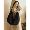 Bolsa Minimalista de Nylon Estilo Coreano para Dumpling para Mulheres, Grande Capacidade, Leve, Bolsa de Ombro Transversal, Bolsa Tote Unissex