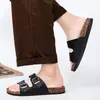 Sandalias Birkenstock de Verano para Uso Casual al Aire Libre, Sandalias de Doble Hebilla Abiertas para Pareja, Sandalias Deslizantes Retro para Hombre de Venta Caliente Transfronteriza