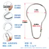 Ganchos para cortina de ducha de acero inoxidable en forma de calabaza, disponibles en stock, sin cuentas, anillos metálicos a prueba de óxido para cortinas de baño, ganchos metálicos sin taladro