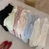 Blusa Delgada de Encaje Francés con Empalme para Protección Solar de Mujer Verano Cuello en V Manga Larga Cárdigan Exterior Corto