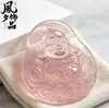 Colgantes de Buda de la Risa de Vidrio de Varios Estilos, Colgantes de Buda Maitreya Tipo Hielo, Joyería de Piedras Preciosas para Plataformas de Transmisión en Vivo del Fabricante