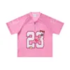 Camiseta Deportiva de Malla con Estampado Digital para Hombre Jie Zhan, Nueva Tendencia de Verano Marca Personalizada de Malla con Cuello en V y Manga Corta