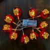 Luz de personaje fu de Año Nuevo cinco personajes fu retro galvanoplastia bola caja de batería cadena de luces led vacaciones Año Nuevo Navidad luz decorativa bendición