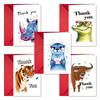 Compra Direta Transfronteiriça de 1 Interessante Conjunto de Cartão de Agradecimento e Envelope com Animal Africano, Presente de Gratidão Quente e Divertido