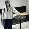 Jaqueta Cardigan Moletom com Capuz Casual Estilo Coreano para Meninas 2026 novo primavera e outono com zíper versátil moderno