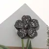 Ins Corea del Sur misma moda strass strass flor de cinco pétalos diy hecho a mano accesorio para la cabeza lateral flor de zapato broche accesorios para la ropa
