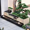 Aleación de Aluminio Fuente de Agua para Patio Muro Paisajístico Estanque para Peces Macetero Combinación Pantalla Divisoria para Terraza de Jardín Villa