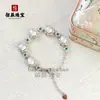Pulseira de Calcedônia Branca Gelo Natural Prata 925 Banhada a Cobre Pulseira Verde Imperial Pulseira de Ágata Rosa Jade Presente