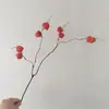 Bayas de linterna de flor artificial de tallo corto, ideales para Nochevieja, arreglos florales de boda, ramos decorativos y escaparates de hoteles