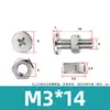 Tornillo y Tuerca Combinación de Dos Piezas para Máquina de Mascarillas y Luminarias, Acero Inoxidable 304 Tornillo y Tuerca