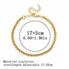 Conjunto de Pulseiras de Aço Inoxidável 304L Banhado a Ouro Real 18K Pulseira de Aço Titânio Colorfast Joias de Alta Qualidade Femininas