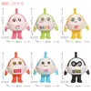 Figuras Decorativas de Pastel de Plástico de Vinilo con Forma de Huevo de Dibujos Animados para Fiestas de Cumpleaños Infantiles, Mesas de Postres y Decoraciones para Hornear
