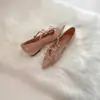 Zapatos Dulces de Punta con Mariposa 2025 Nuevos Elevadores Pequeños Más Fáciles de Combinar Zapatos Planos Mary Jane para Mujer