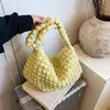 Bolsa de Nube Hinchada Estilo Coreano Estilo Perezoso Ins 2025 Nueva Moda Plisada de Burbujas Gran Capacidad Bolso Cruzado para Viajes