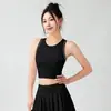 Novo Colete Esportivo Confortável Respirável Sem Mangas Casual Versátil Feminino para Uso Externo Yoga Cor Contrastante Secagem Rápida Fitness