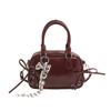 Moda Simples Casual Commuter Bolsa Travesseiro 2025 Cor Sólida Novo Vintage Distintivo Ombro Transversal Bolsa Boston