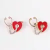 Broche Metálico Galvanizado Popular de Serie Médica Transfronteriza Europea y Americana Insignia de Doctora y Doctora Enfermero Estetoscopio Electrocardiograma