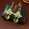 Pendientes de Plata Bañada en Oro Real con Aguja de Plata y Circonita en Forma de Gota de Agua, Pendientes de Lujo Ligero de Gama Alta Estilo Vintage, Pendientes de Estilo Retro de Moda para Mujer