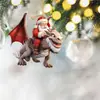 Pingente de Decoração de Natal Transfronteiriço Papai Noel Dragão Voador Acrílico Plano Criativo Suprimentos de Decoração de Natal Pingente
