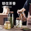 Atacado Vidro de Borosilicato Alto Selado Jar Armazenamento Jar À Prova de Umidade Pericarpium Jar Cozinha Chá Armazenamento Transparente Grande Capacidade Resistente