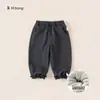 Pantalones Jogger para Niños Bangxuan Huzhou Zhili con Forro Polar Integrado, Engrosados y Cálidos, Pantalones Casuales para Niños Pequeños, Pantalones a Cuadros para Niñas