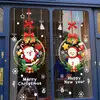 Guirnalda Decoración de Papá Noel Día de Año Nuevo Pegatinas para Vidrio de Ventana Decoraciones Colgantes Pegatinas Electrostáticas Pegatinas para Puertas Pegatinas para Ventanas Removibles