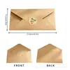 Sobres en blanco de papel kraft más vendidos transfronterizos, pegatinas rectangulares de agradecimiento, tarjetas de felicitación plegables para Amazon, sobres de papel kraft