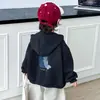 Chaqueta de Primavera para Niños 2026 Nueva Elegante Sudadera con Capucha para Bebé Ropa de Primavera y Otoño para Niños Estilo Coreano Sudadera Cardigan