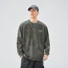 2026 Nuevo Otoño Camiseta de Manga Larga Estilo Retro Americano para Hombre Otoño 270g Peso Pesado Holgada Marca de Tendencia Lavado Tie-Dye Desgastado Hombre