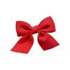 Pasador de pelo para niños coreano Pinza para el pelo de lazo rojo Pinza lateral para flequillo de bebé princesa Accesorio para el pelo de niña Pequeña Versátil Lindo