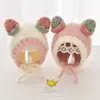 Touca de Bebê Outono e Inverno Super Fofa Quente de Pelúcia para Meninos e Meninas Tricotada à Prova de Vento Touca Pulôver para Crianças Pequenas Tendência