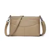 Bolso de Hombro Denk Retro de Cuero Genuino para Mujer, Cuero Suave de Alta Calidad, Bolso Cuadrado Pequeño Sencillo, Piel de Vaca de Primera Capa, Elegante Bolso Cruzado
