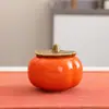 Decoración Personalizada de Cerámica Shishi Ruyi de Caqui para Lata de Té Decoración para el Hogar Cosas Buenas Vienen en Pares Caja de Regalo Set Dulces de Boda Venta al por Mayor