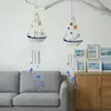 Sino de Vento Criativo Estilo Oceano Transfronteiriço Barco Decoração de Velheiro para Casa Modelo de Velheiro de Madeira Barco Pequeno de Madeira Pingente Aéreo