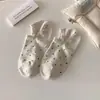 Calcetines Ligeros de Lunares para Mujer de Verano, Lindos Calcetines Invisibles Bajos de Estilo Japonés, Calcetines Tipo Barco de Algodón Transpirables Absorbentes de Sudor