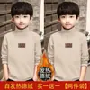 Y2018 # Nova Camisa de Meia-Gola para Meninos Outono e Inverno Camiseta Térmica para Crianças Top de Veludo para Bebê Menino