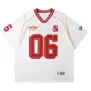 Camiseta de manga corta transpirable con estampado digital de malla estilo universitario de calle, manga raglán, ropa deportiva casual holgada para parejas, hombres y mujeres