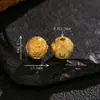 Plata de Ley S925 Chapada en Oro de 24 Quilates Flor de Girasol Dios Elefante Cuentas Redondas Accesorios Pequeños Joyería Hecha a Mano DIY Cuentas Espaciadoras Accesorios Cuentas