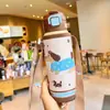 Linda taza térmica de acero inoxidable de nuevo estilo con pajita para niñas, alto valor estético, taza especial para estudiantes y niños que van a la escuela